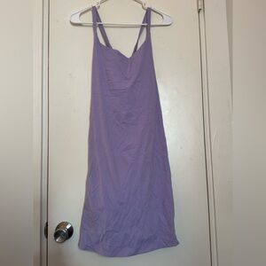 Women’s Lavender HALARA Softlyzero Backless Active Dress w/shorts under